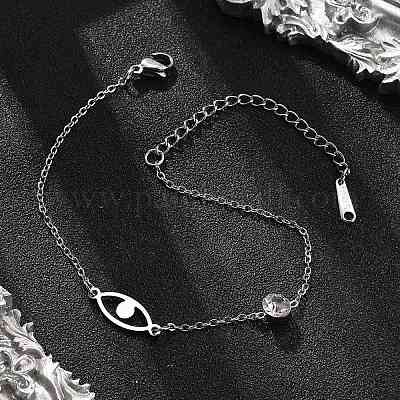 201 браслет-цепочка из нержавеющей стали BJEW-H205-01B-P-1