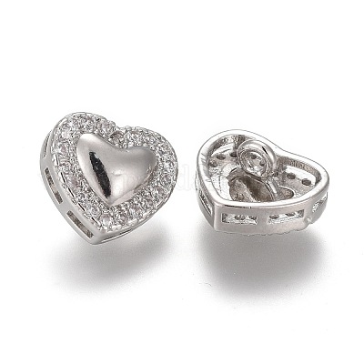 Пуговицы на хвостовике из латуни с микропейвом и прозрачным кубическим цирконием KK-H738-14P-1