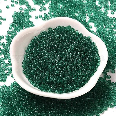 Прозрачные цветные стеклянные круглые бусины SEED-B001-06A-09-1