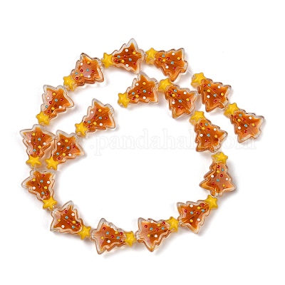 Прозрачные стеклянные эмалевые бусины LAMP-S070-05B-1