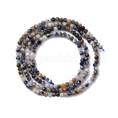 Природный содалит бисер нитей&nbsp;LS-G-RM241221-A5-1