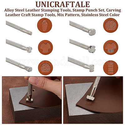 1 набор инструментов для штамповки кожи из легированной стали TOOL-UN0001-53-1