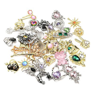 Pendentifs en alliage avec strass&nbsp;ALRI-XCP0001-15-1