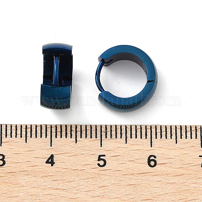 Серьги-кольца из нержавеющей стали 304 с эффектом полировки EJEW-M001-29A-1