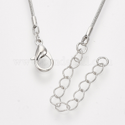 Латунь круглый змея цепи ожерелье материалы MAK-T006-11A-P-1