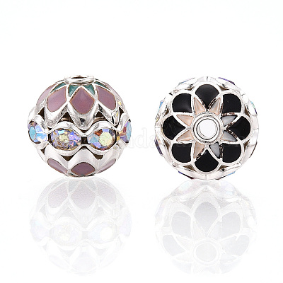 Круглый латунь эмаль бисер KK-Q080-01A-S-1