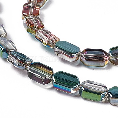 Chapelets de perles en verre électroplaqué&nbsp;EGLA-L042-HR01-1