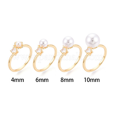 Закрепка для колец-штифтов из цветочной латуни с микропаве из кубического циркония KK-N274-15G-1