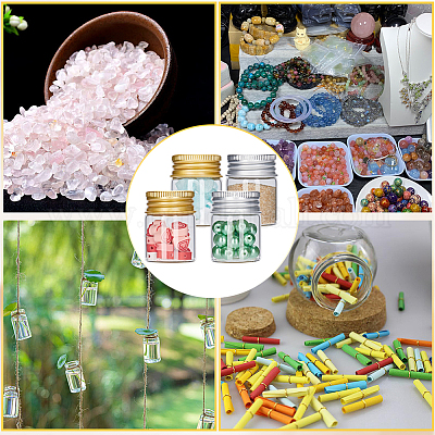 32 шт. 2-х цветные прозрачные стеклянные бутылки-контейнеры для бусин CON-SC0001-07A-1