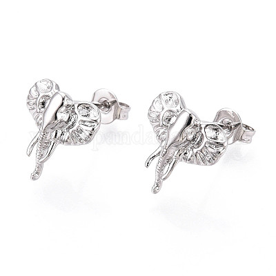 Латунь серьги EJEW-N060-03P-1