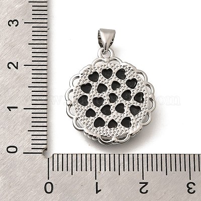 Латунь с резными подвесками из натуральных ракушек KK-Z091-06P-01-1