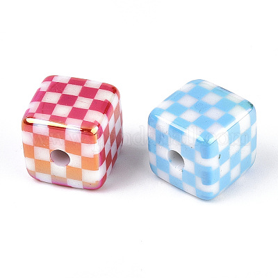 Непрозрачные акриловые бусины с УФ-покрытием OACR-T028-71-1