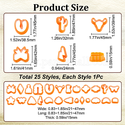 Набор прессованных форм из пластиковой глины TOOL-WH0125-72-1
