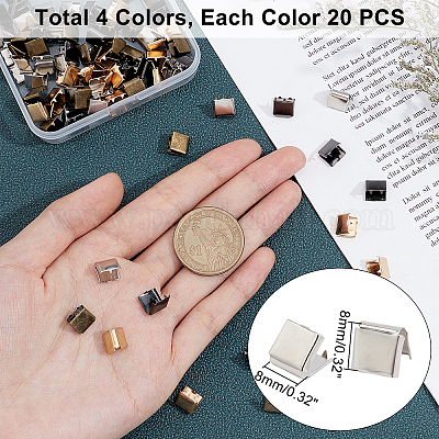 Wholesale PandaHall Elite 80pcs 4 Color Heart Charms Pendant Gold