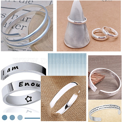 1шт 925 серебряных прямоугольника плоской проволоки STER-BBC0005-64B-1