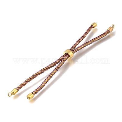 Изготовление браслета-слайдера из плетеного хлопкового шнура MAK-R001-01G-10-1