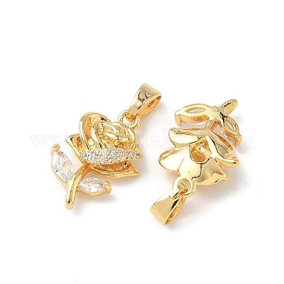 Латунные микро проложить кубического циркония подвески KK-Z136-35G-01-1