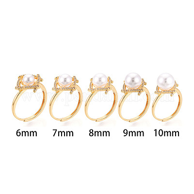 Ромбовидная латунь микропаве прозрачный кубический цирконий чашка колышек закрепка кольца KK-T076-10G-1