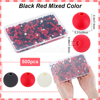 500шт прорезиненные силиконовые акриловые бусины с имитацией силикона&nbsp;MACR-SP0001-07B-1