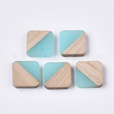 Кабошоны из смолы и ореха&nbsp;RESI-S358-A-90-1