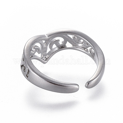 Регулируемые латунные кольца на мыске RJEW-EE0002-10P-1