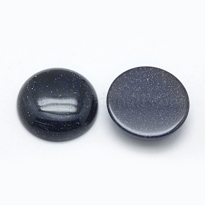 Синтетические голубые голдстоуновские кабошоны G-E492-A-08-1