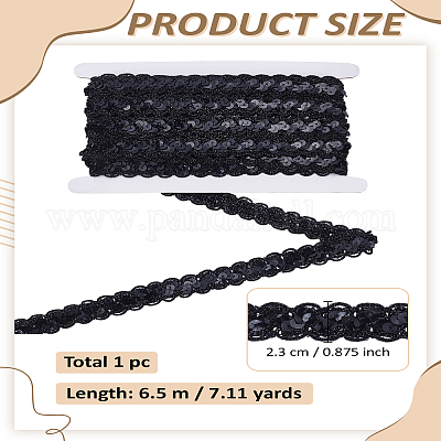 Блестящие кружевные ленты с пайетками из полиэстера OCOR-LP0004-29-1