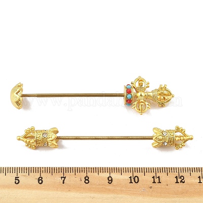 Заготовки для подвесок в форме лотоса из латуни с возможностью крепления бусинами FIND-H009-01MG-1