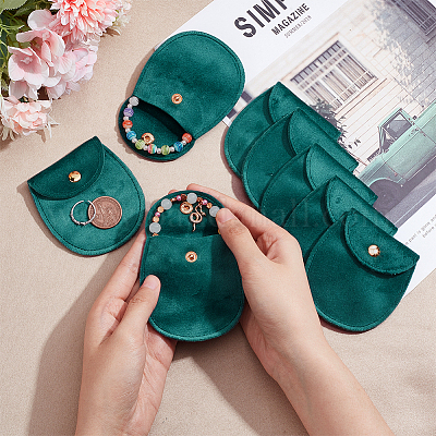 Бархатные мешочки с клапаном для украшений TP-WH0007-13G-01-1