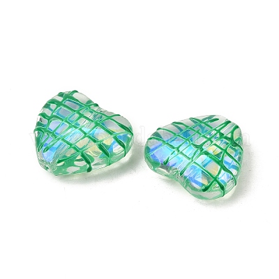 Прозрачные стеклянные эмалевые бусины GLAA-S388-01E-1