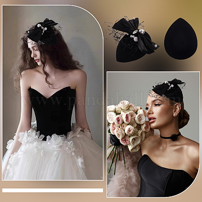 10 шт. основа для шляпы-вуалировщика из ткани ЭВА в виде капли для шляпного магазина AJEW-FG0004-53A-1