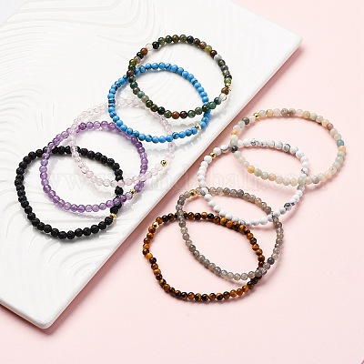 Комплекты браслетов из натурального / синтетического камня BJEW-JB03797-1