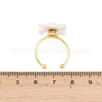 Керамика с манжетой из сплава RJEW-Z117-01G-1