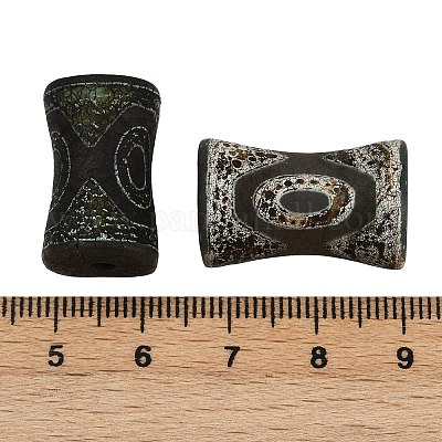 Tibetische Achat 3-Augen-Perlen&nbsp;G-U029-A01-1