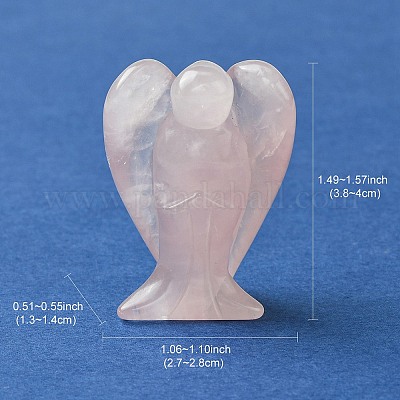 Украшения для дома из натурального розового кварца ангела DJEW-YW0001-05B-1