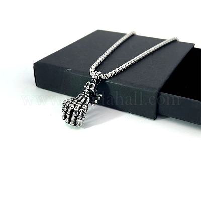 Ожерелья из нержавеющей стали с подвеской в виде черепа и скелета XG2067-1
