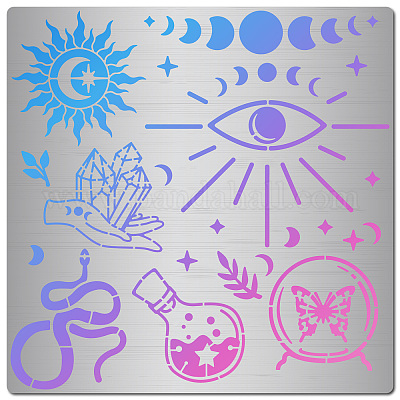 Трафареты для штампов из нержавеющей стали DIY-WH0238-096-1