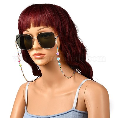 Стеклянные бусины цепочки для очков AJEW-EH00383-01-1