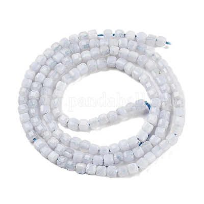 Натуральный голубой кружевной агат бисер нитей G-H042-B09-01-1