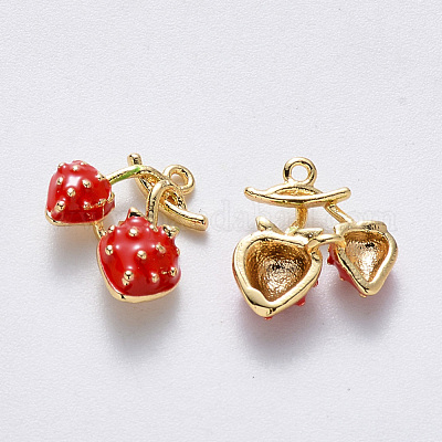 Латунь эмаль подвески&nbsp;KK-T049-033G-NF-1