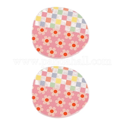 Акриловые подвески с принтом в клетку OACR-T028-05F-1