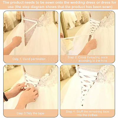 How I sewed an adjustable lace up back in my wedding reception