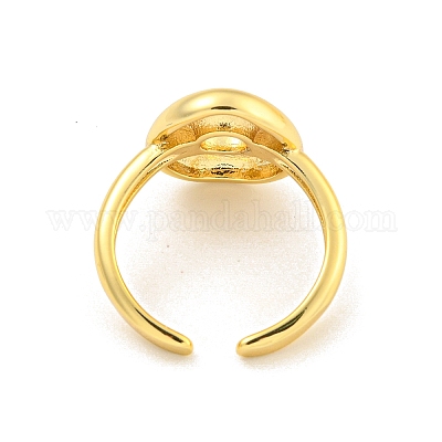 Латунные открытые манжеты с буквами для женщин RJEW-G313-01O-G-1