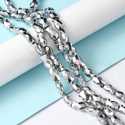 Стеклянные бусины с гальваническим покрытием  EGLA-F157-FP02-1