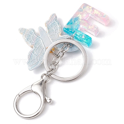 Брелок в форме бабочки из смолы и акрила KEYC-JKC01067-05-1