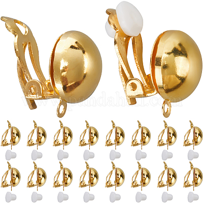 40 шт. латунные серьги KK-SC0005-52G-1