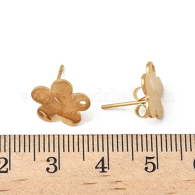 Фурнитура для сережек-гвоздиков из нержавеющей стали 304 STAS-V015-31D-G-1