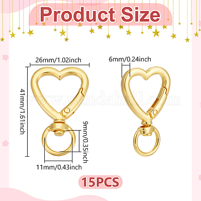 15 шт. Поворотные застежки из сплава FIND-UN0007-75G-1