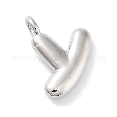 Подвески из латуни с покрытием стойки с буквами-шариками KK-C050-01P-Y-1