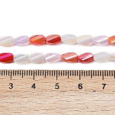 Стеклянные бусины с гальваническим покрытием  EGLA-P065-01A-08-1